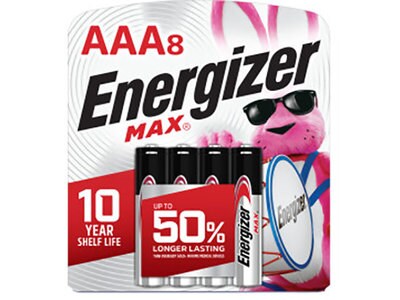 Piles alcalines AAA Energizer MAX - paquet de 8